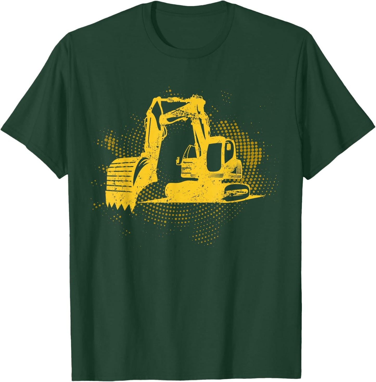 Construction Site Truck Driving Men Boys Gift Excavator T-Shirt - T-Shirt | Forest