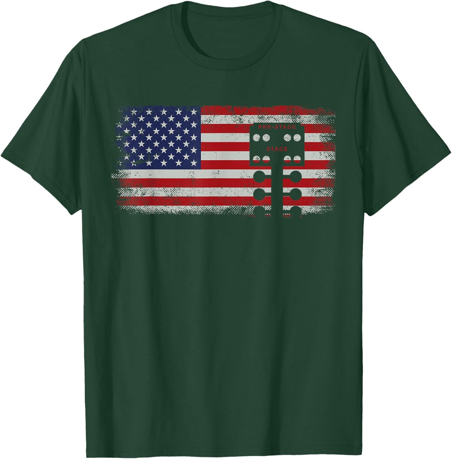 Drag Racing Race Car American Flag Vintage T-Shirt - T-Shirt | Forest