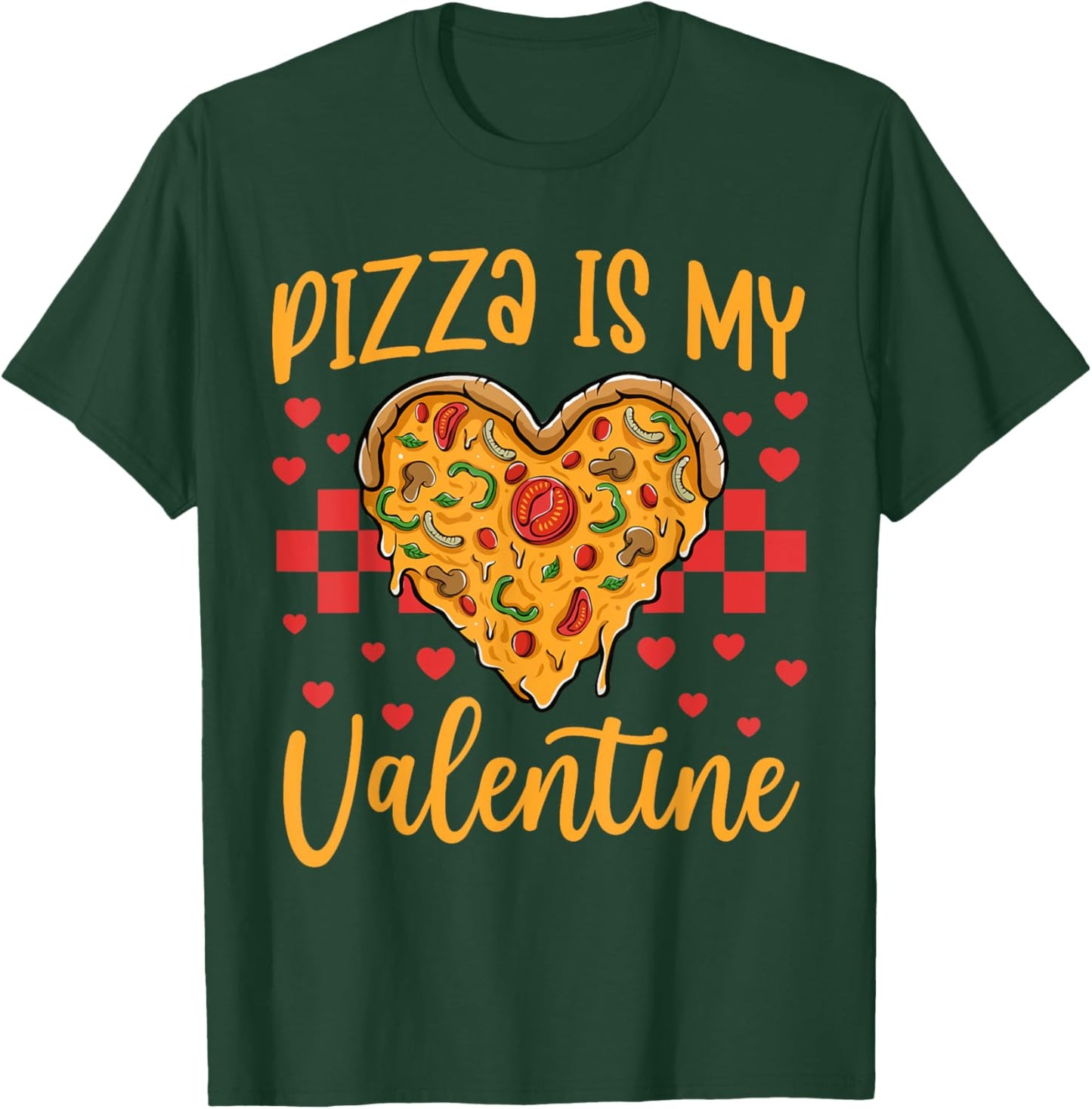 Pizza Is My Valentine Boys Kids Pizza Lover Valentines Day T-Shirt - T-Shirt | Forest