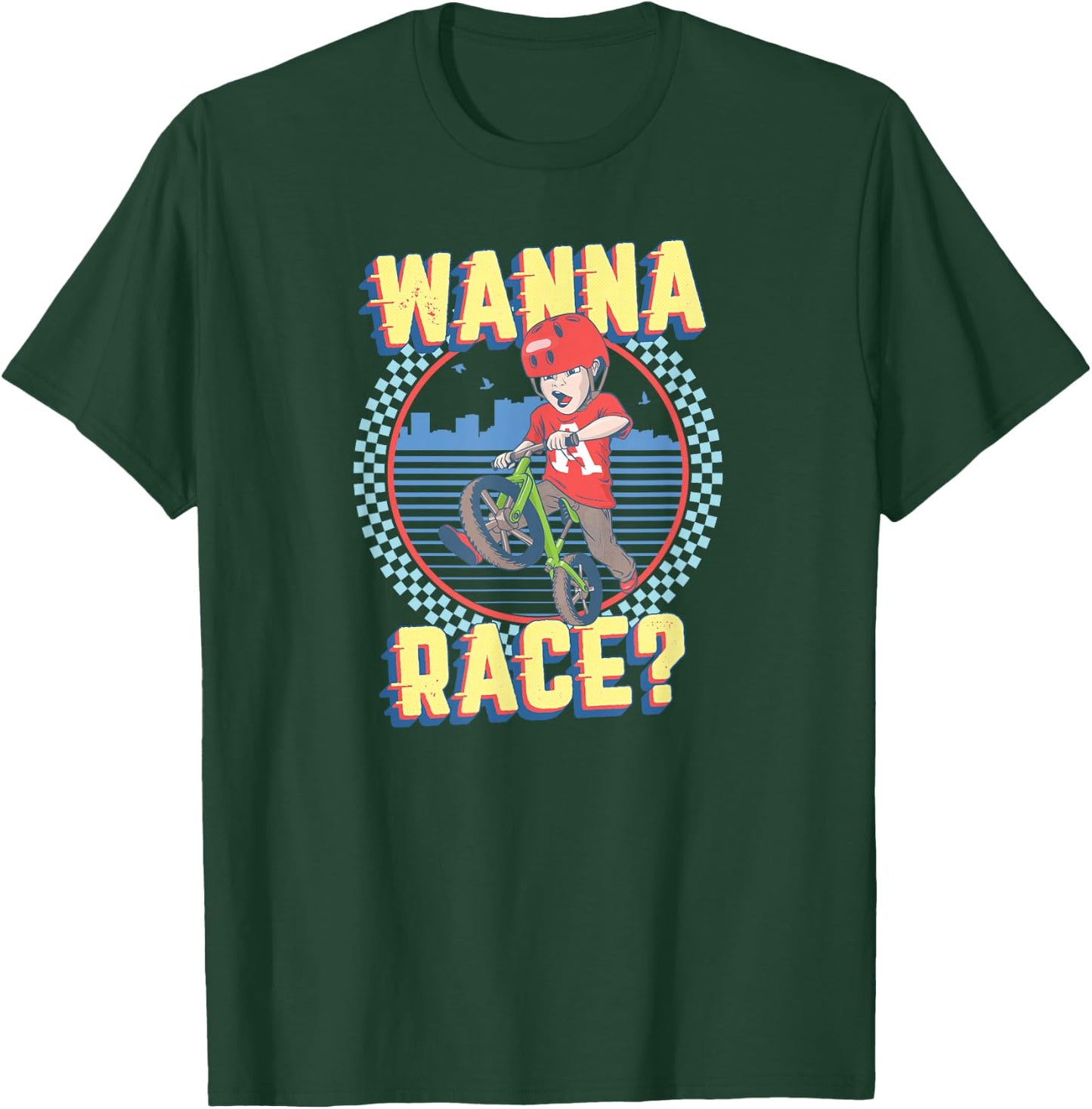 Balance Bike Racing for Two Wheeling Bicycle Ride Racers T-Shirt - T-Shirt | Forest
