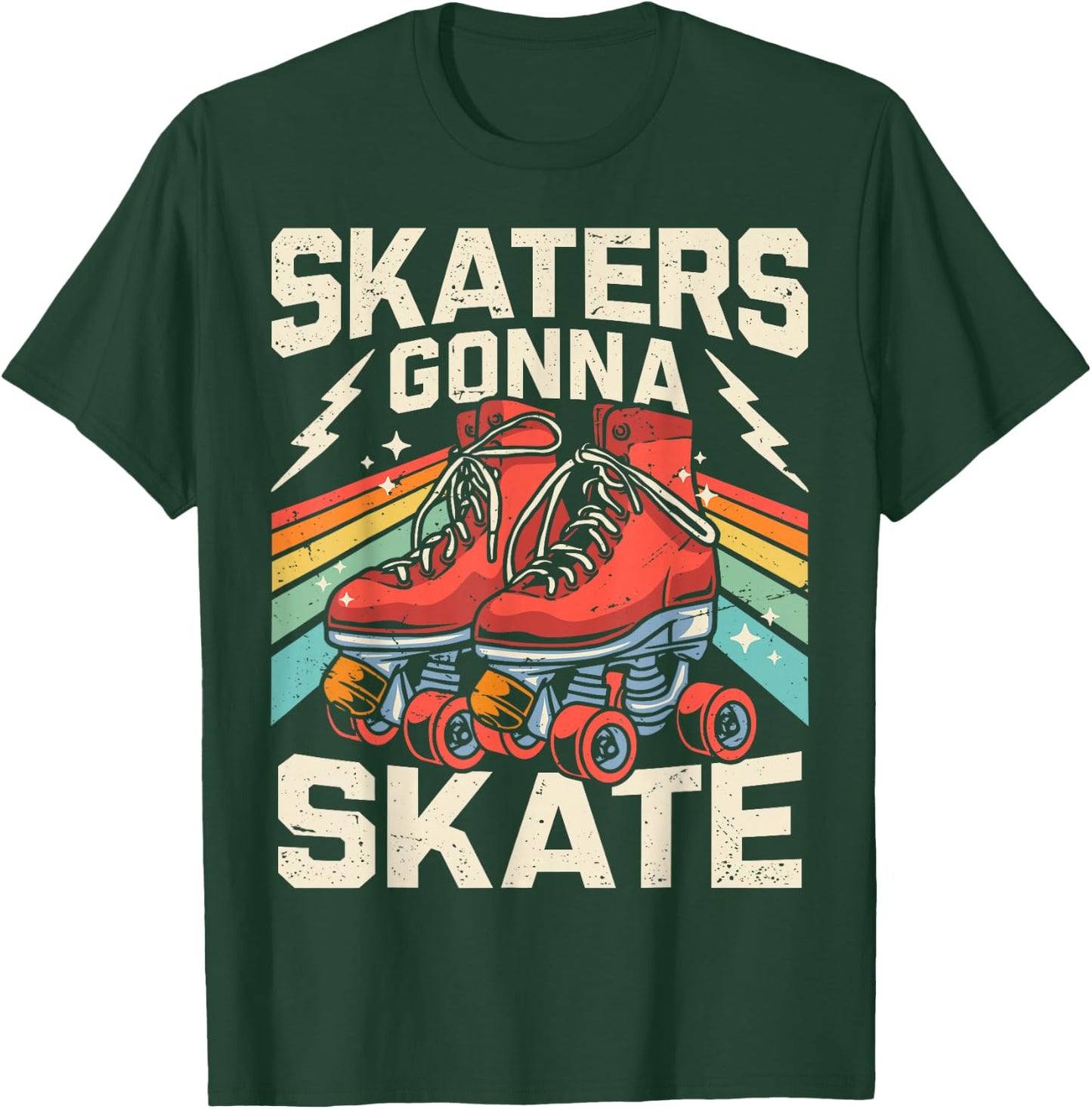 Roller Skating Funny Skaters Gonna Skate Retro 70s 80s Girls T-Shirt - T-Shirt | Forest