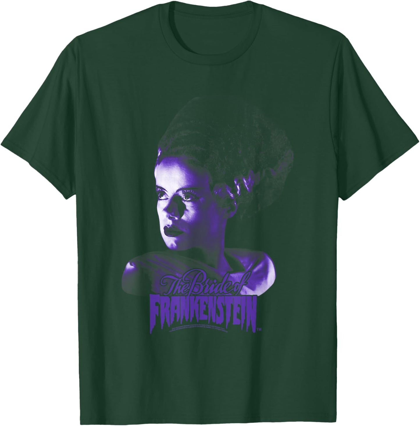 Universal Monsters Bride Of Frankenstein Dark Portrait T-Shirt - T-Shirt | Forest