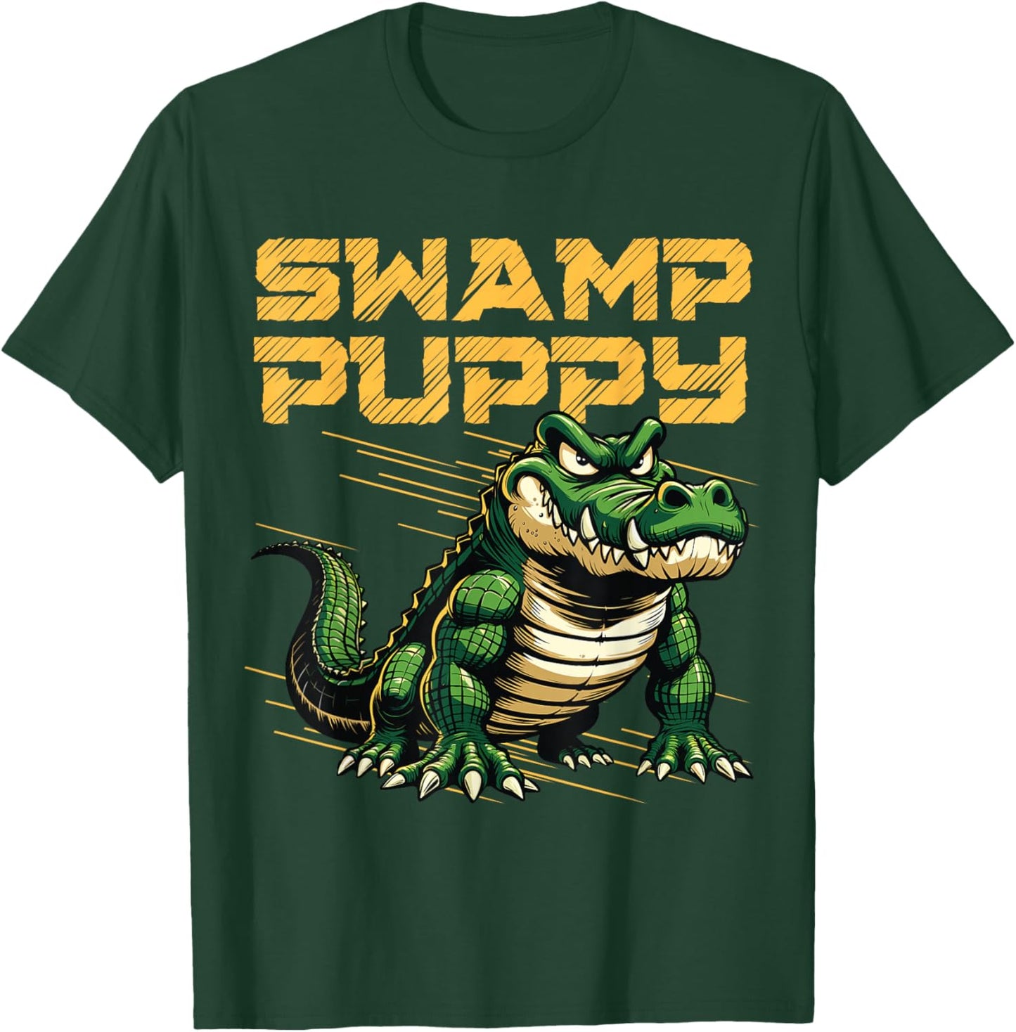 Swamp Puppy, Angry Alligator, Swamp Puppy T-Shirt - T-Shirt | Forest