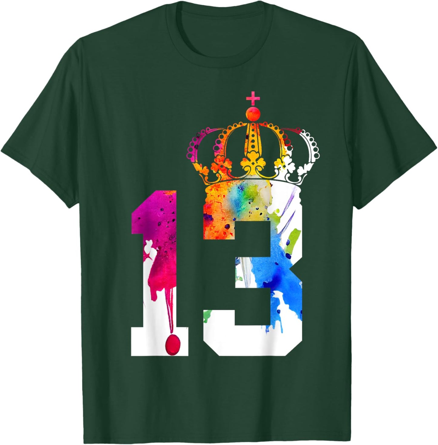 Queen 13 Years King 13th Birthday T-Shirt - T-Shirt | Forest