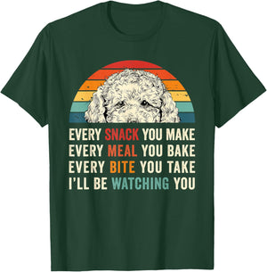 Retro Every snack you make Every meal you bake Doodle Dog Men Women Kids T-Shirt - T-Shirt | Forest