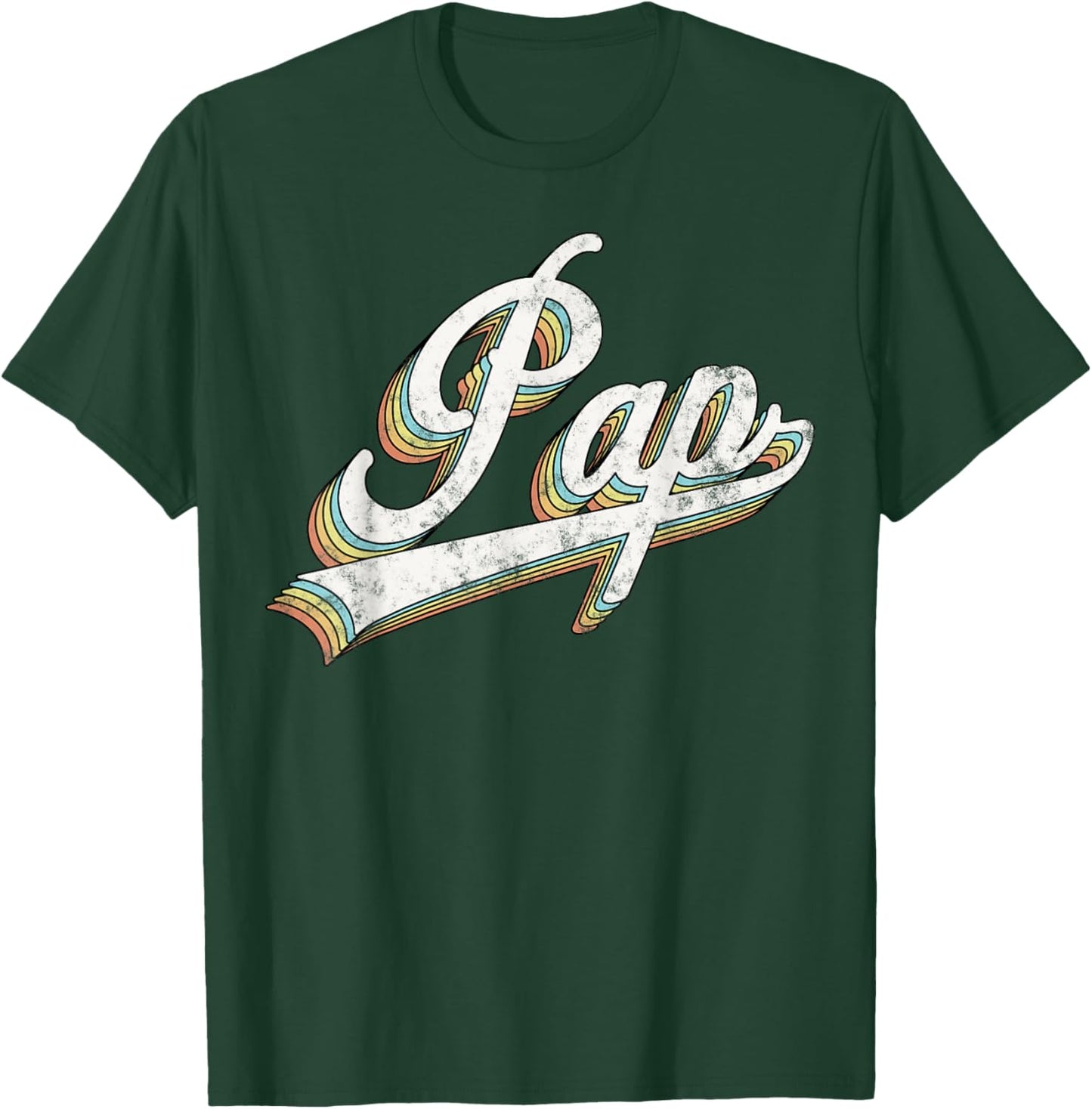 Pap Vintage Retro Style Father’s day Gift Papa Grandpa T-Shirt - T-Shirt | Forest