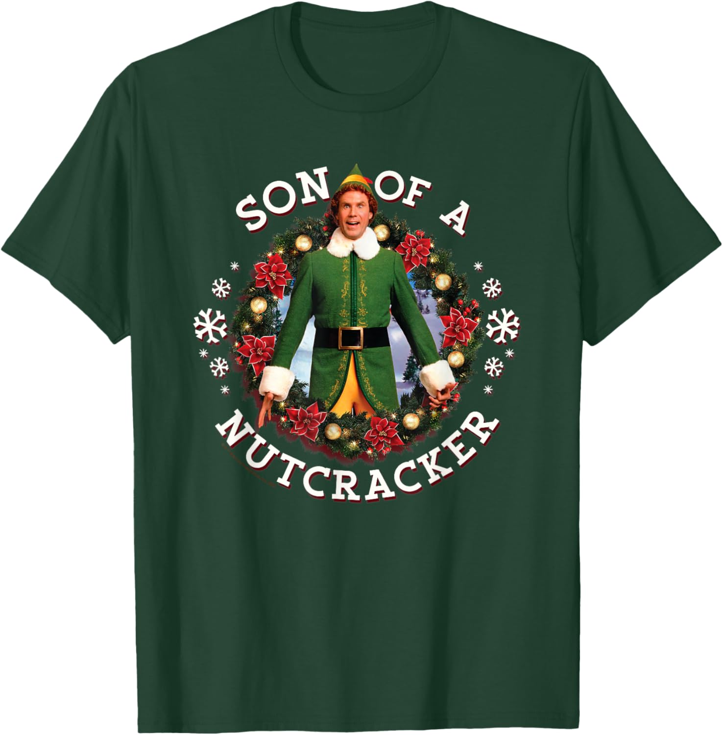 Elf - Son of A Nutcracker Wreath T-Shirt - T-Shirt | Forest