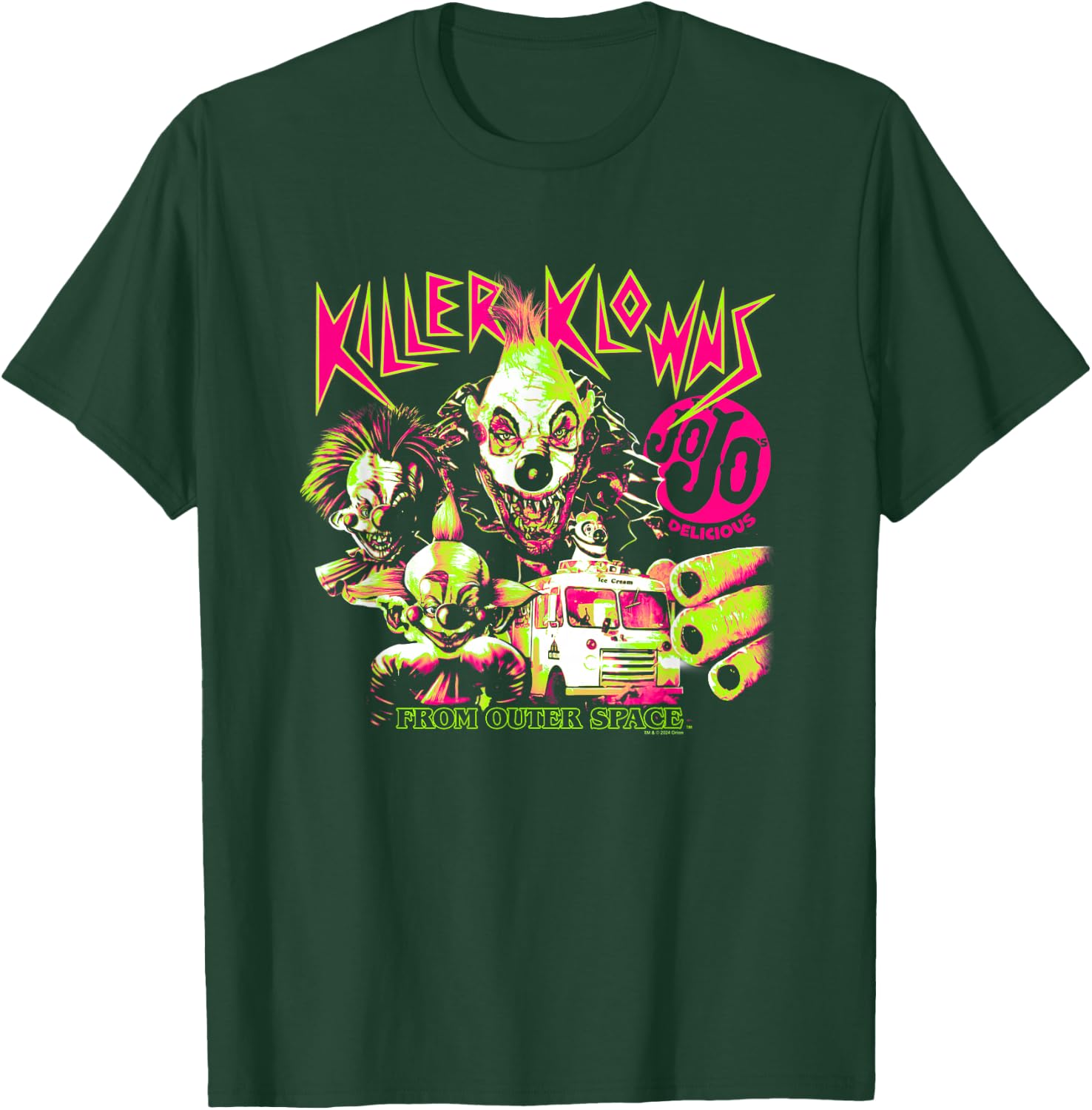 Killer Klowns from Outer Space JoJo Delicious Neon Poster T-Shirt - T-Shirt | Forest