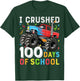100 Days of School Monster Truck 100th Day of School Boys T-Shirt - T-Shirt | Forest