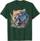 Saber-Toothed Tigers Saber-Toothed Tiger - -Adults, Small, Black, Sleeveless, Cotton Blend, Animal Print Saber-Toothed Tiger T-Shirt - T-Shirt | Forest