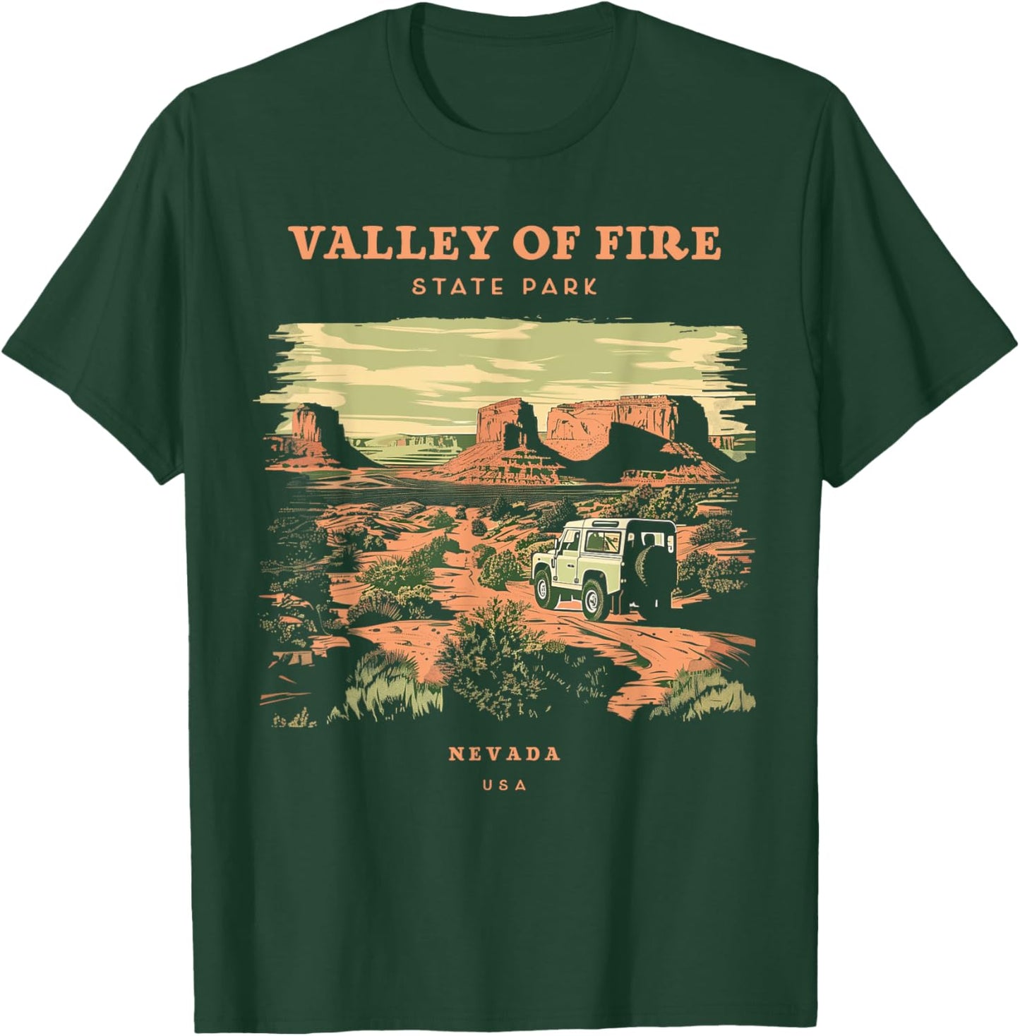 Valley of Fire State Park Nevada Retro Vintage T-Shirt - T-Shirt | Forest