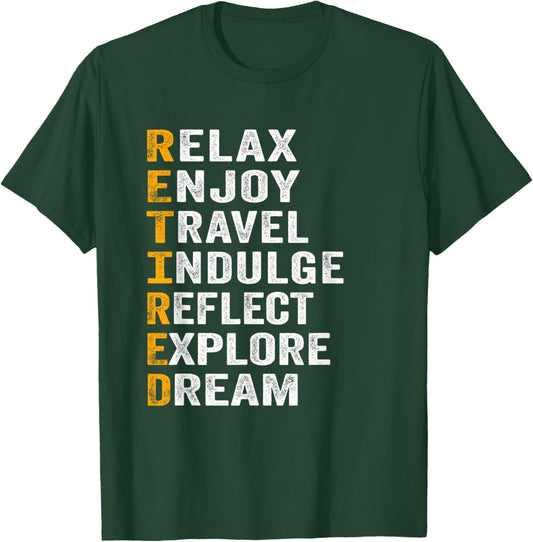 Retired Letters Meanings, Funny Retirement T-Shirt - T-Shirt | Forest