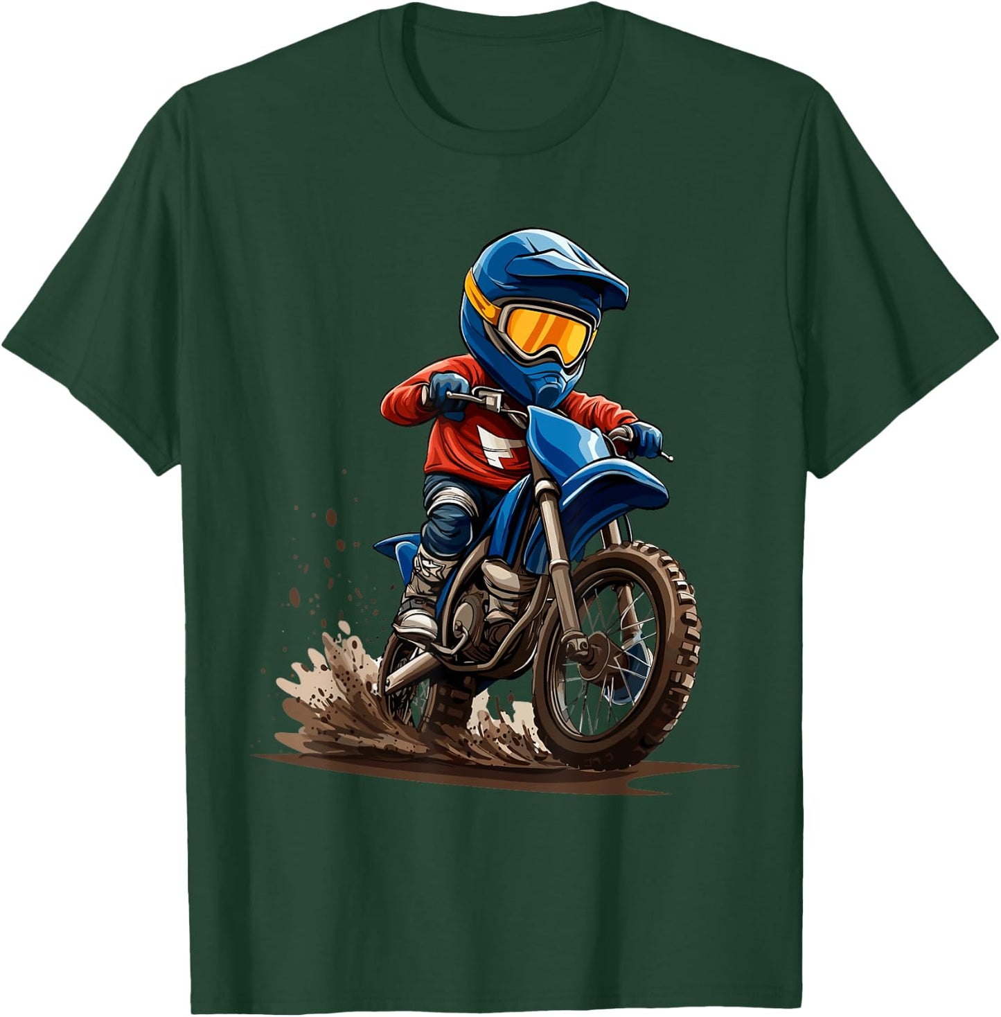 Kids Dirt Bike T-Shirt - T-Shirt | Forest