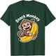 Snack Monkey Cute Banana Lover Fun Cartoon Style T-Shirt - T-Shirt | Forest