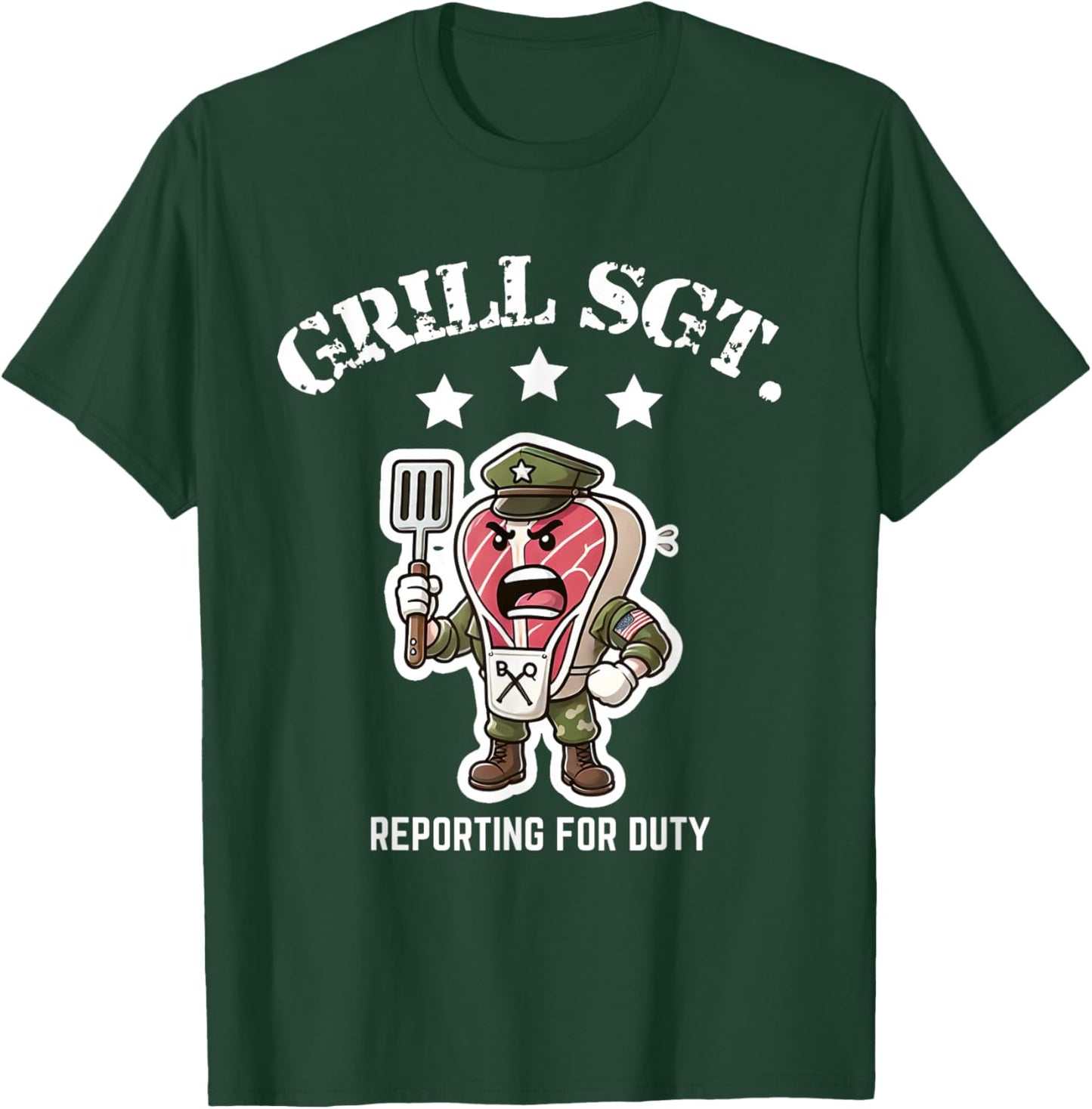 Grill Sgt. Funny BBQ Cookout T-Shirt - T-Shirt | Forest