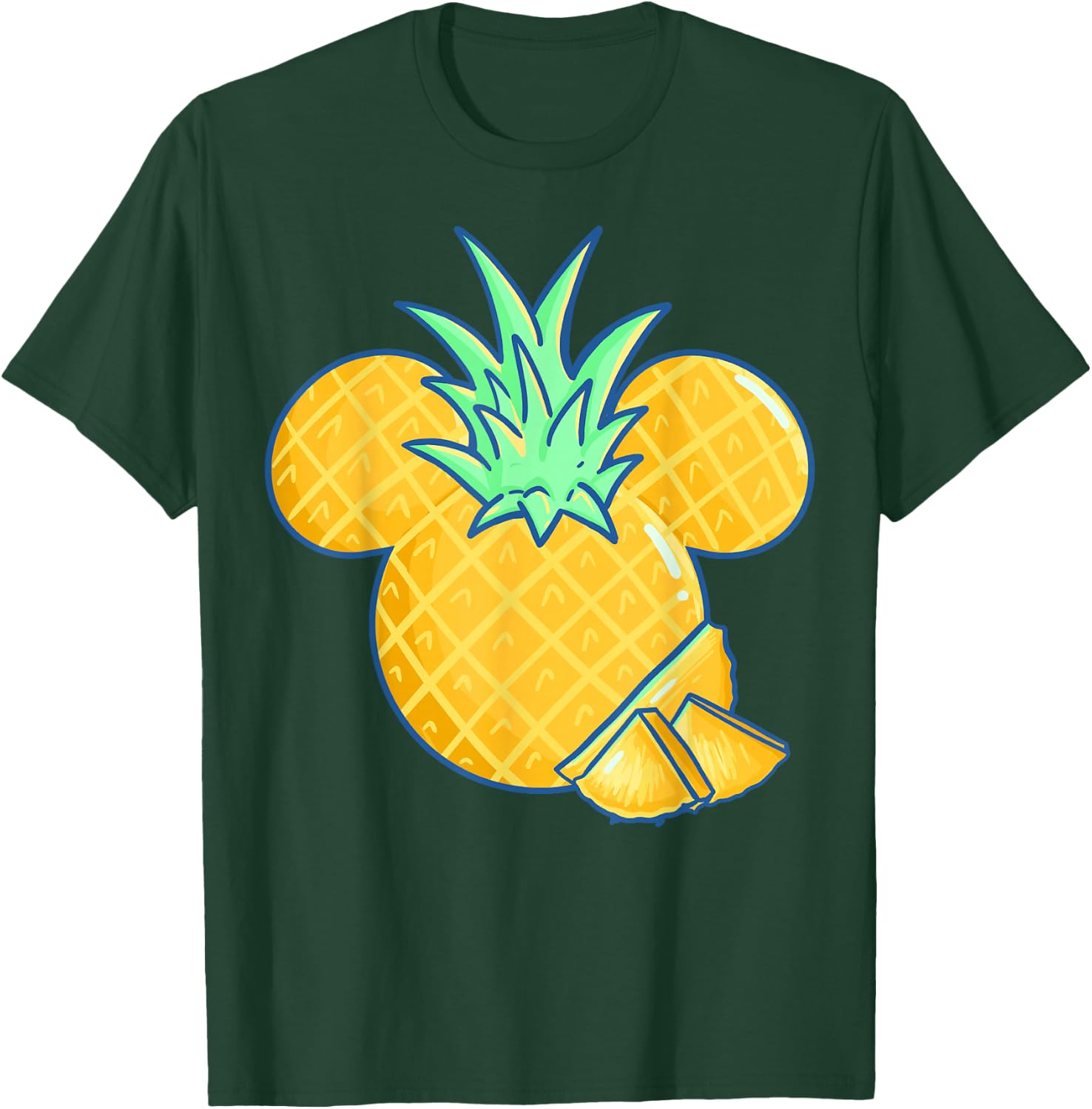 Disney Mickey & Friends Mickey Pineapple Logo Small T-Shirt - T-Shirt | Forest