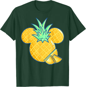Disney Mickey & Friends Mickey Pineapple Logo Small T-Shirt - T-Shirt | Forest