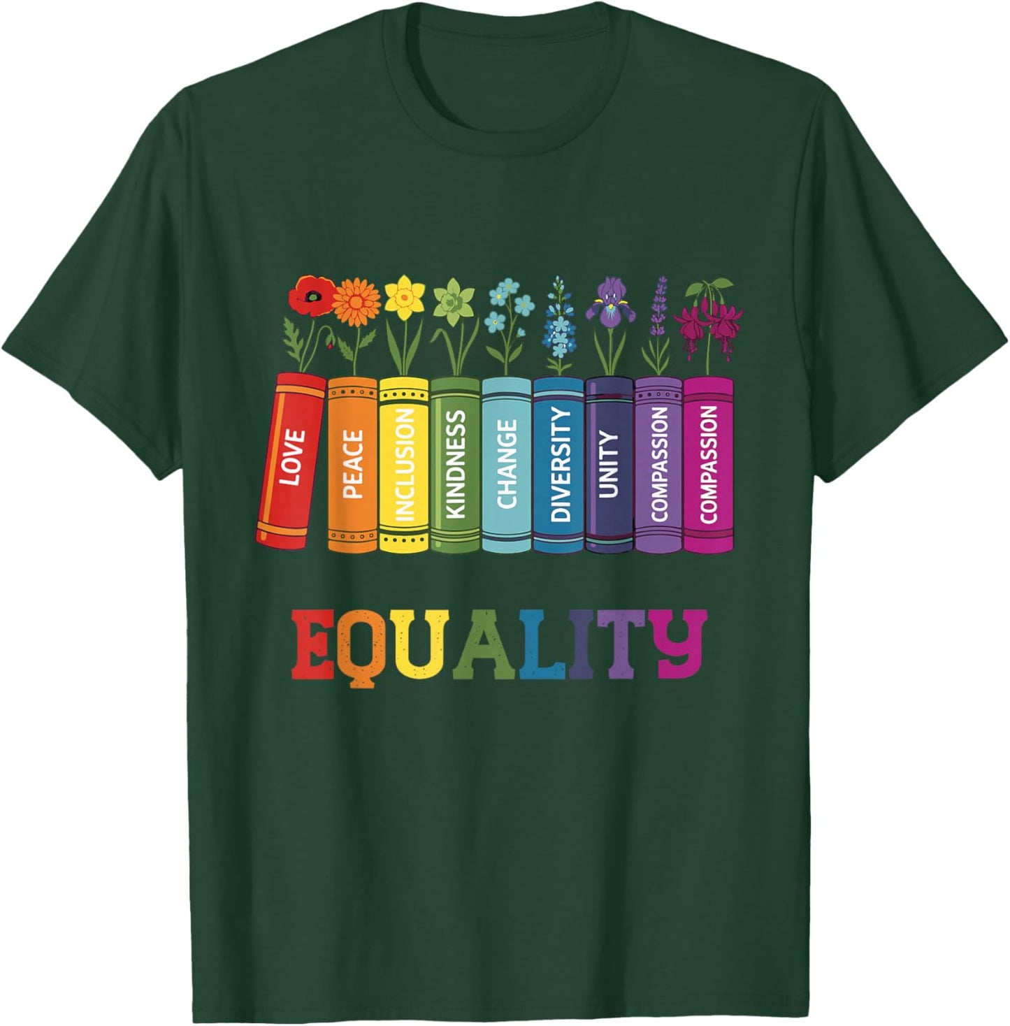 Equality Books Pride CSD Party für Schwule und Schwule in Regenbogenfarben, LGBTQ T-Shirt - T-Shirt | Forest