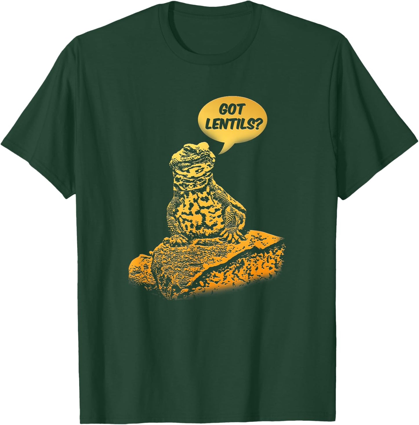 Thorn Tailed Reptile & Uromastyx Lizard Gift Got Lentils Funny Uromastyx Dabb Lizard Cute Agama -Adults Black Small T-Shirt - T-Shirt | Forest