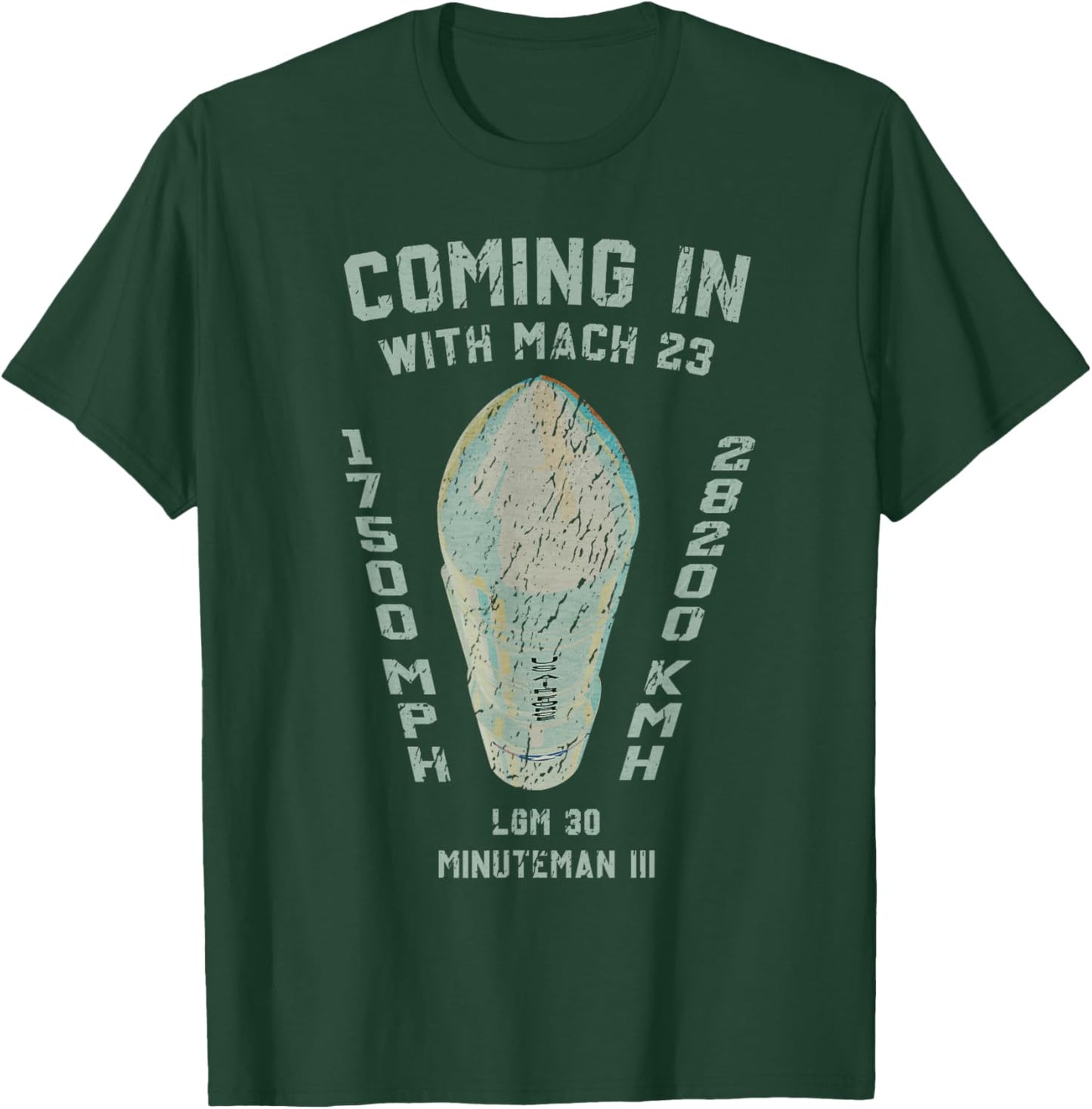 LGM-30 Minuteman Ballistic Missile US Warhead Cold War T-Shirt - T-Shirt | Forest