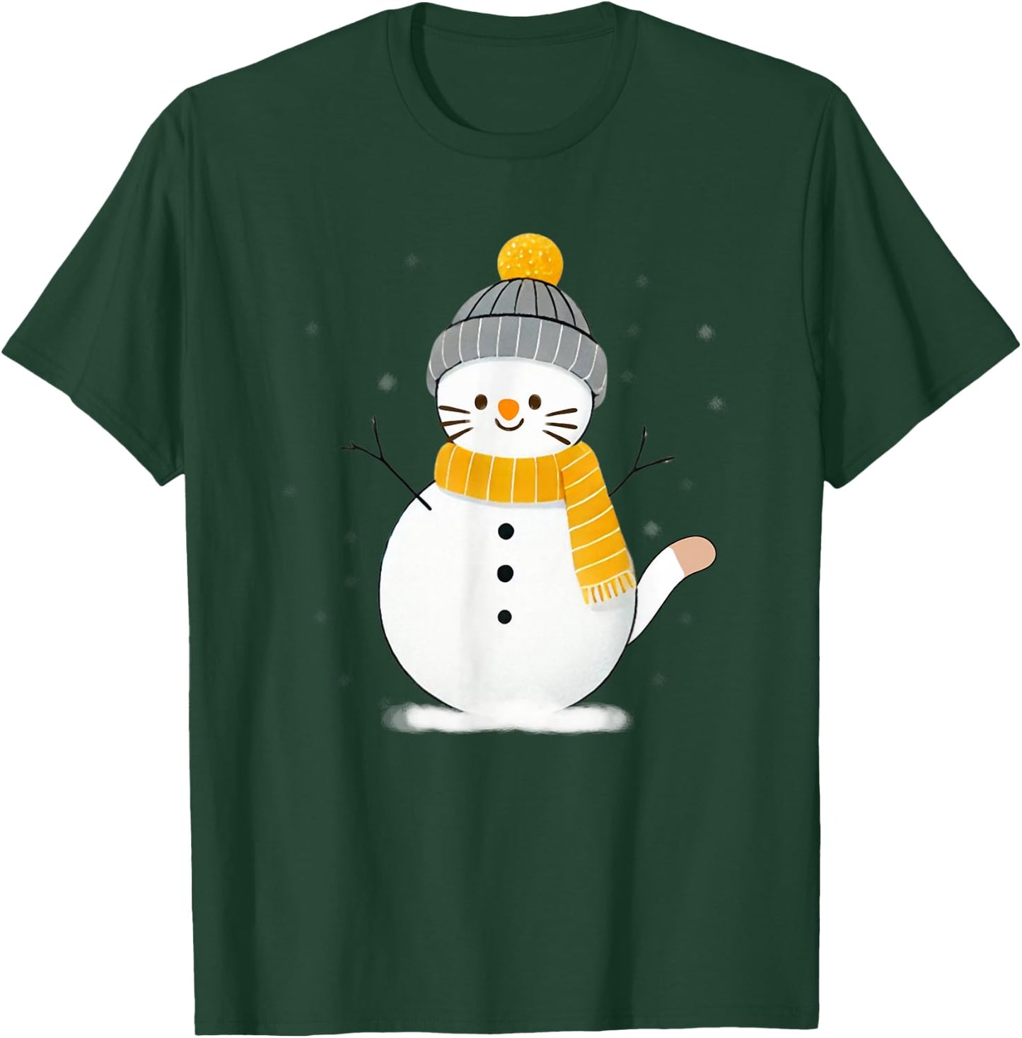 Funny Winter Cat, Cool Snow Cat T-Shirt - T-Shirt | Forest