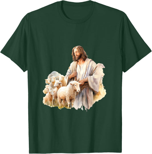 Lord Jesus Son of God Hope Lamb Church Sheep Peace T-Shirt - T-Shirt | Forest