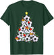 Soccer Christmas Tree Xmas Pajamas coach Player Men Boys T-Shirt - T-Shirt | Forest
