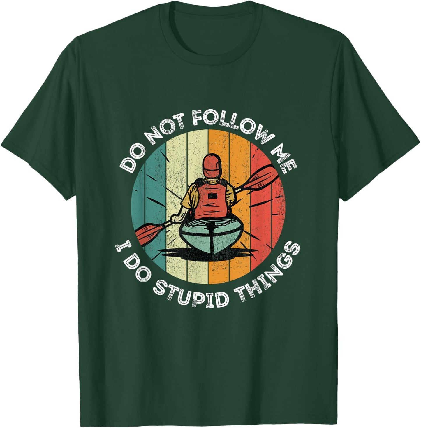 Funny Kayak Kayaking Boating Summer Clothing T-Shirt - T-Shirt | Forest