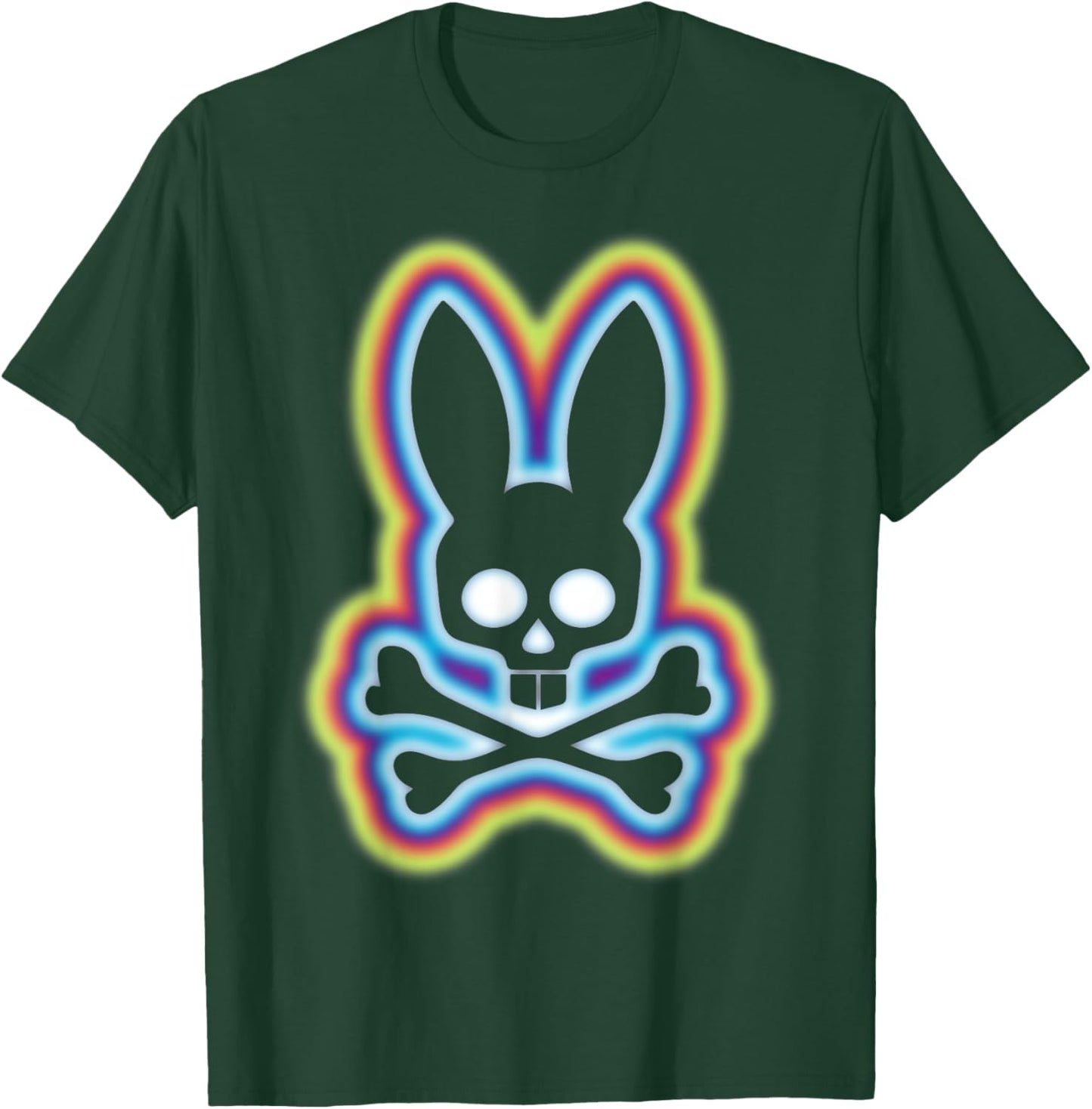 Scary Skull And Crossbones Bad Rabbit Horror Bunny Halloween T-Shirt - T-Shirt | Forest
