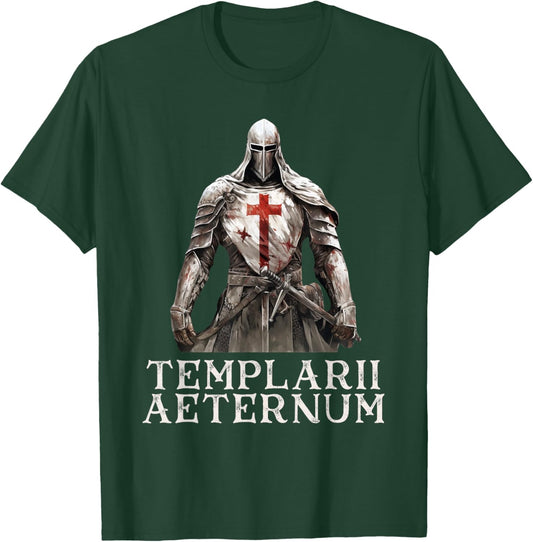 Catholic Knight Templar Crusader Cross T-Shirt - T-Shirt | Forest