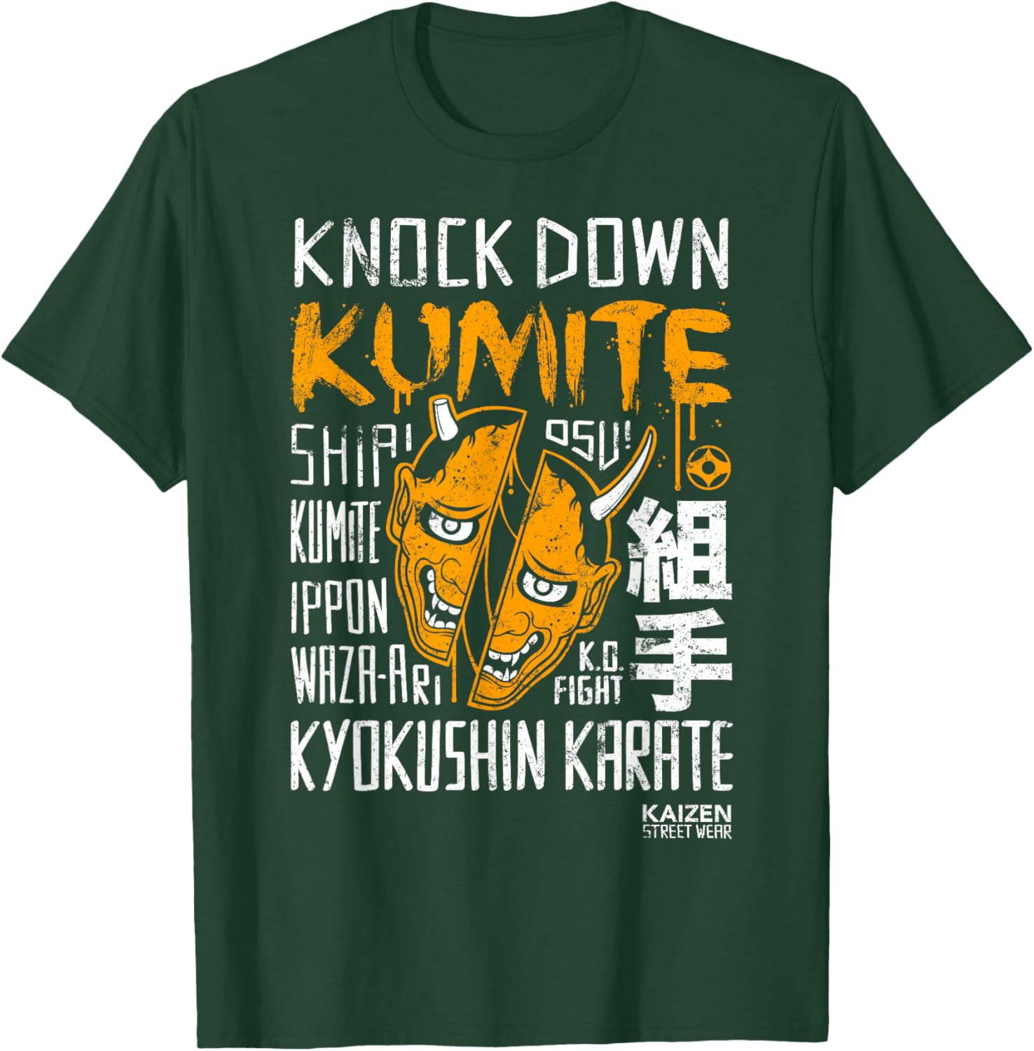 Kyokushin Karate Knock Down Kumite - Color Design T-Shirt - T-Shirt | Forest