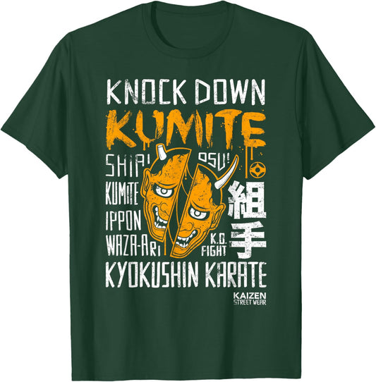 Kyokushin Karate Knock Down Kumite - Color Design T-Shirt - T-Shirt | Forest