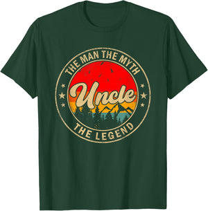 Uncle the Man the Myth the Legend Father's Day for Grandpa T-Shirt - T-Shirt | Forest