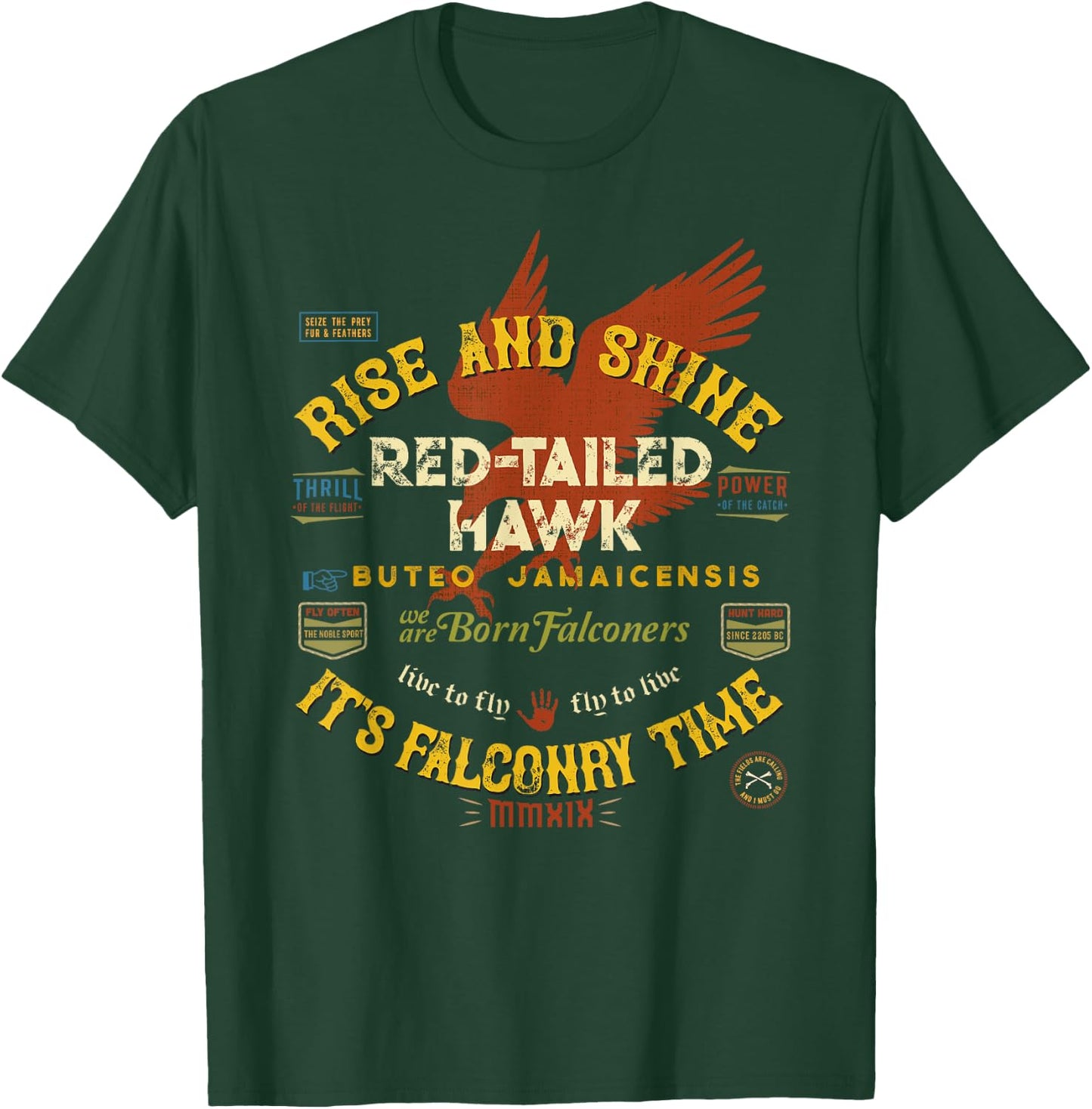 Family Falconry Supplies Clothing and Apparel Falconers Red-Tailed Hawk Shirt Falconry Supplies T-Shirt - T-Shirt | Forest