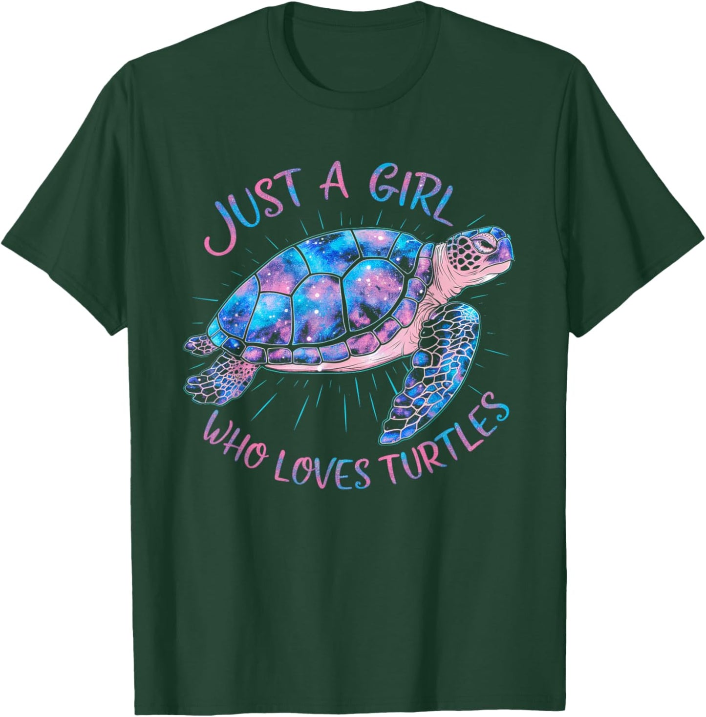 Just A Girl Who Loves Turtles Cute Turtle Lover Conservation T-Shirt - T-Shirt | Forest