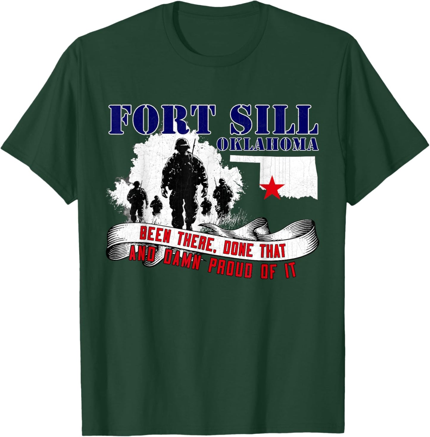 Fort Sill Oklahoma US Military Base Veterans Day Gifts T-Shirt - T-Shirt | Forest
