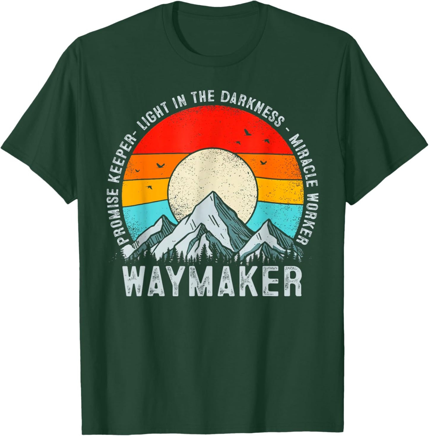 Vintage Waymaker Versprechen Hüter Miracle Worker Christian T-Shirt - T-Shirt | Forest