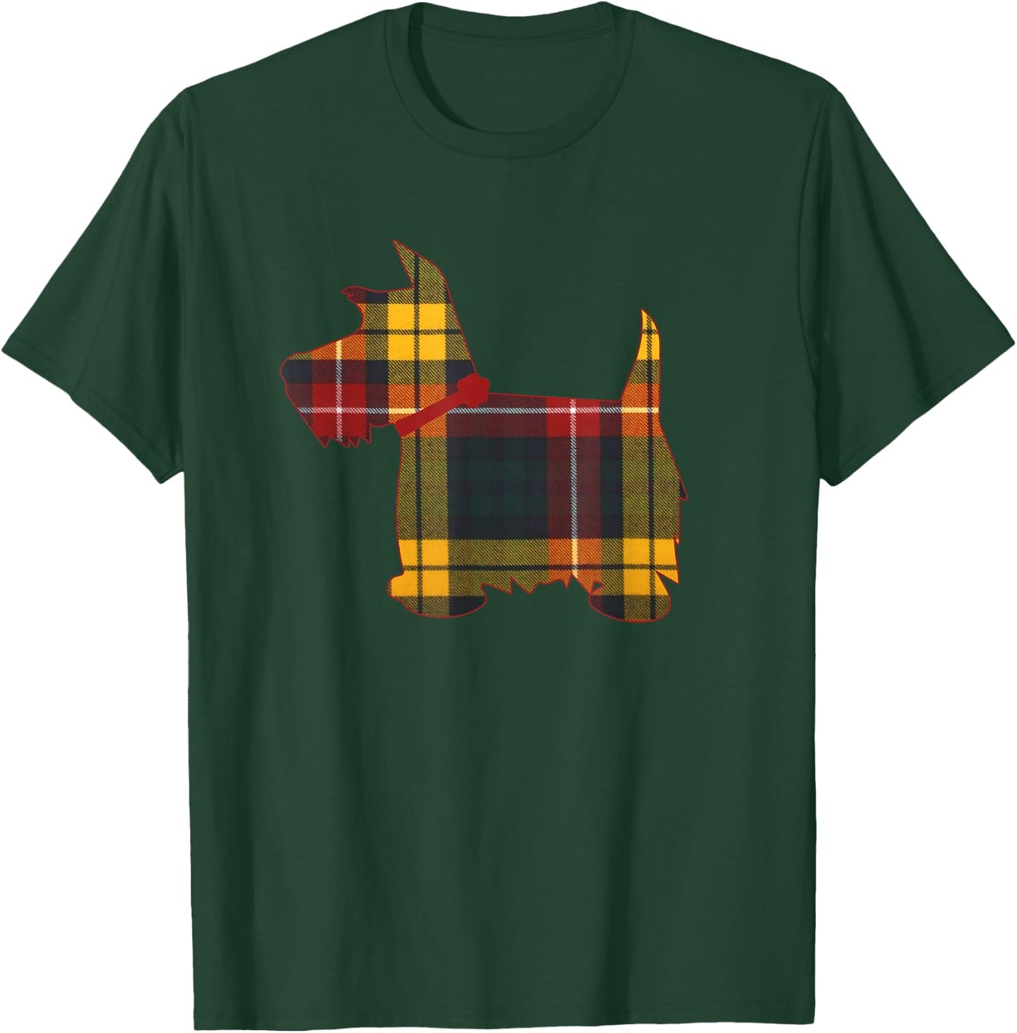 Buchanan Clan Scottie Dog Scottish Terrier Tartan Plaid T-Shirt - T-Shirt | Forest