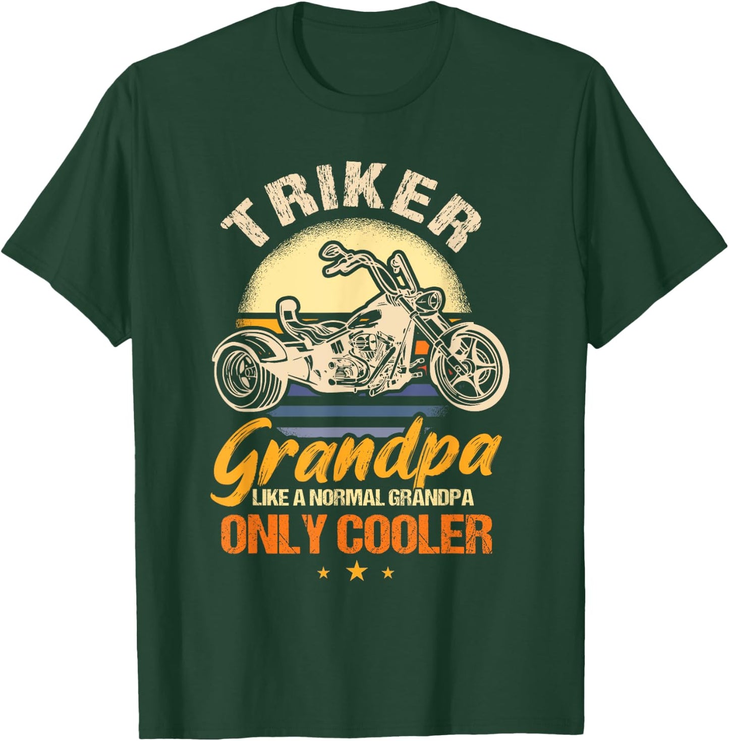 Cool Triker Grandpa Gift Tricycle Grandad T-Shirt - T-Shirt | Forest