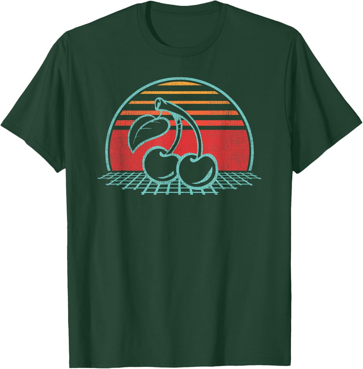 Cherry Retro Cherries Vintage 80s Style Gift T-Shirt - T-Shirt | Forest