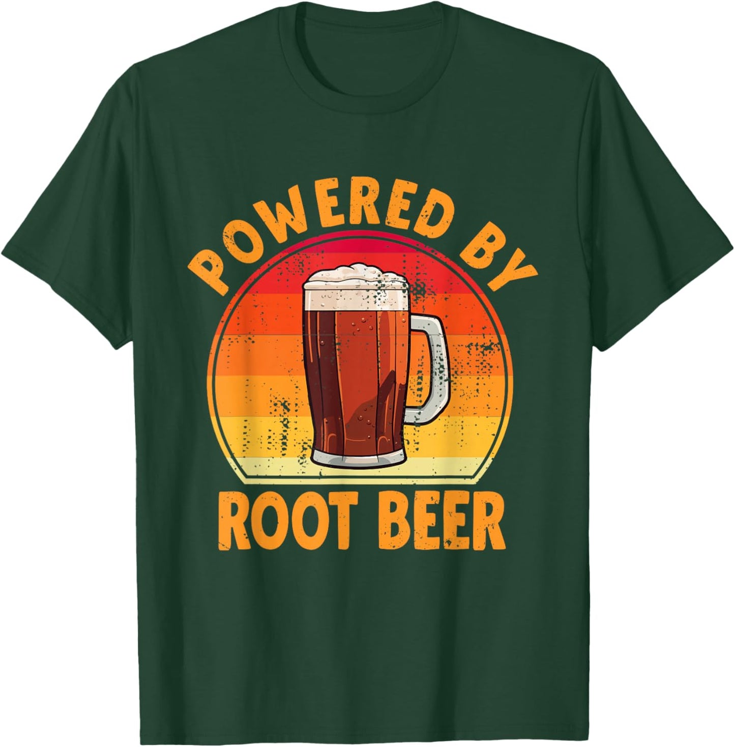 Powered By Root Beer Root Beer Lover Beer Drinker T-Shirt - T-Shirt | Forest