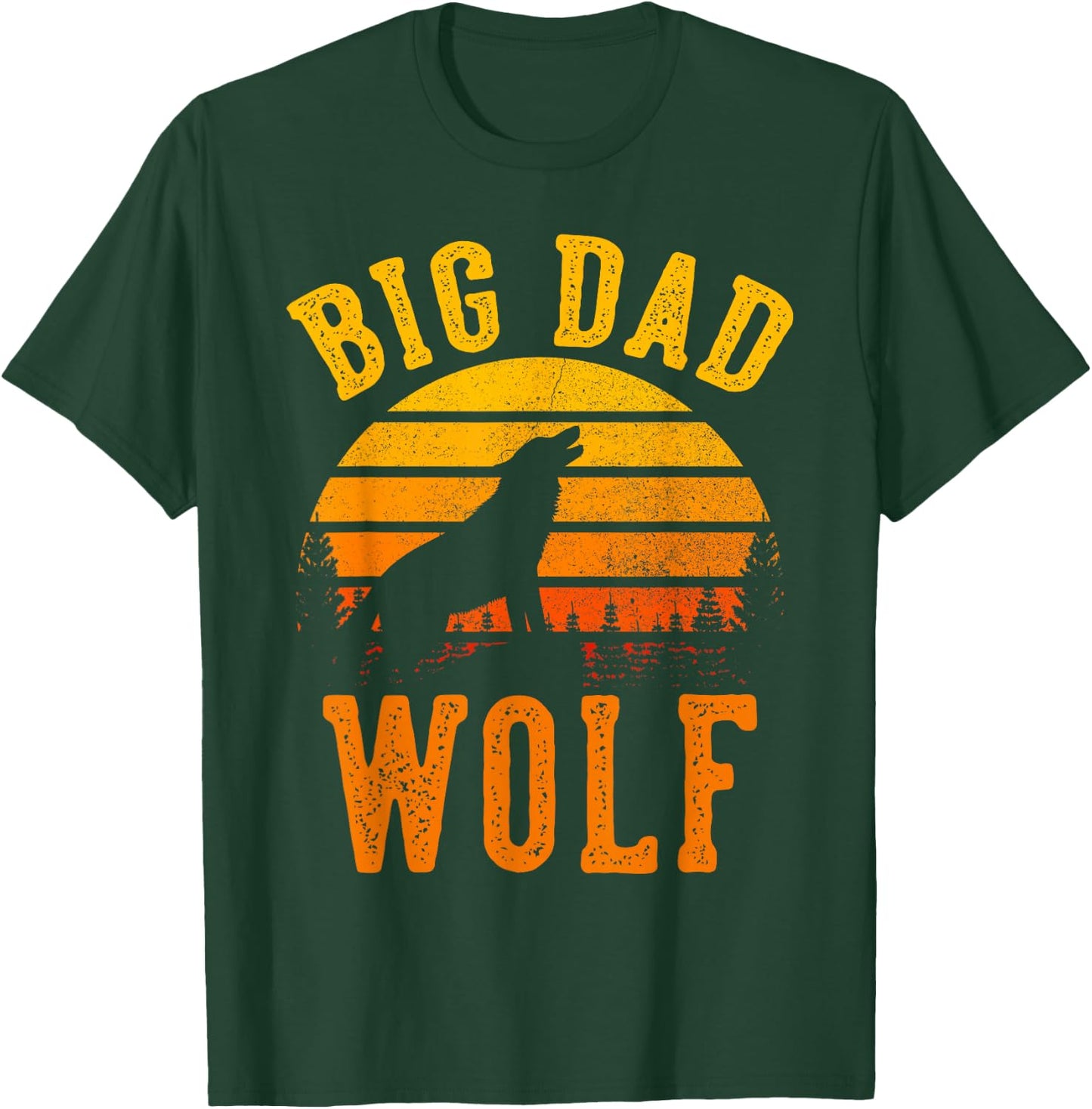 Big Dad Wolf | Funny Outdoor Camping Lover Father's Day Gift T-Shirt - T-Shirt | Forest