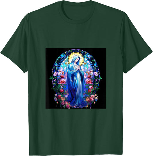 Blessed Virgin Mary Jesus Christian T-Shirt - T-Shirt | Forest