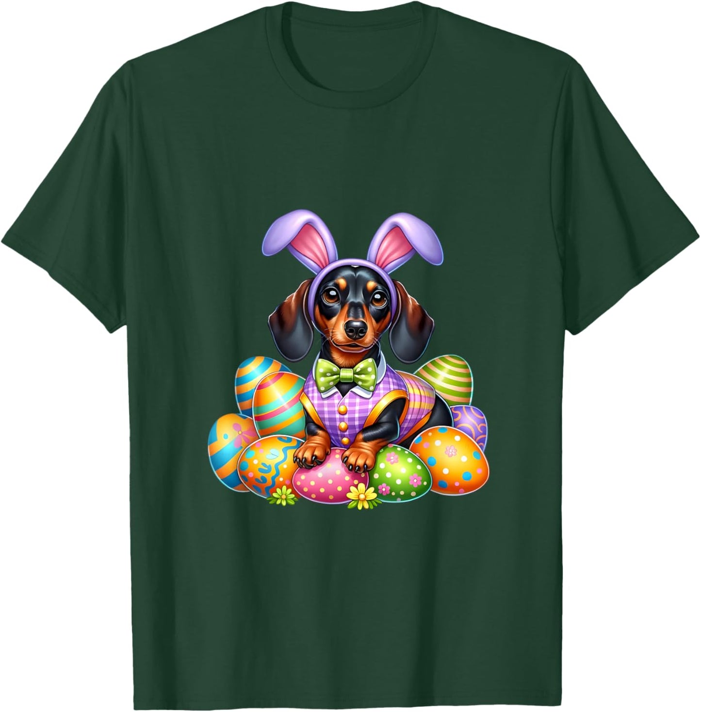 Funny Easter Day Dachshund Bunny Costume T-Shirt - T-Shirt | Forest
