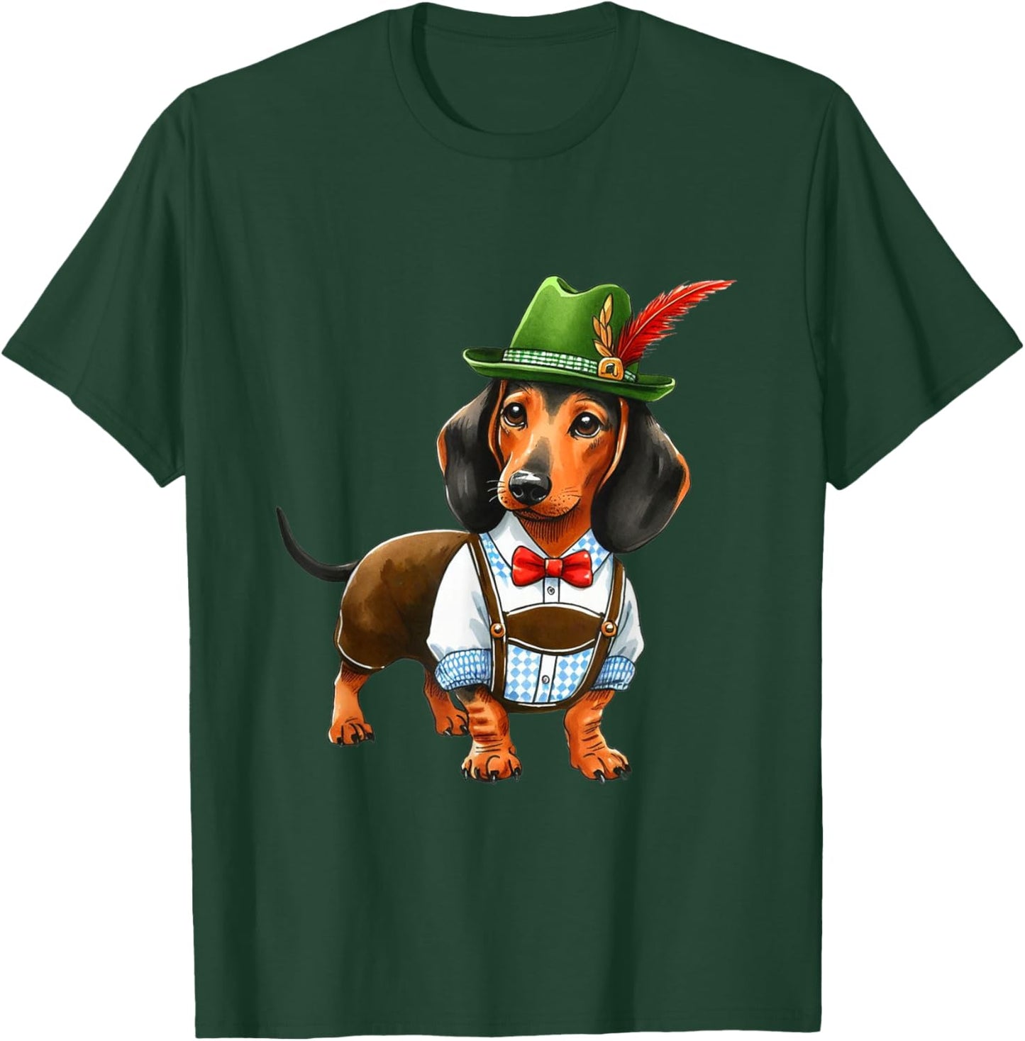 Oktoberfest Dachshund Cute Sausage Dog German Kids Men Women T-Shirt - T-Shirt | Forest