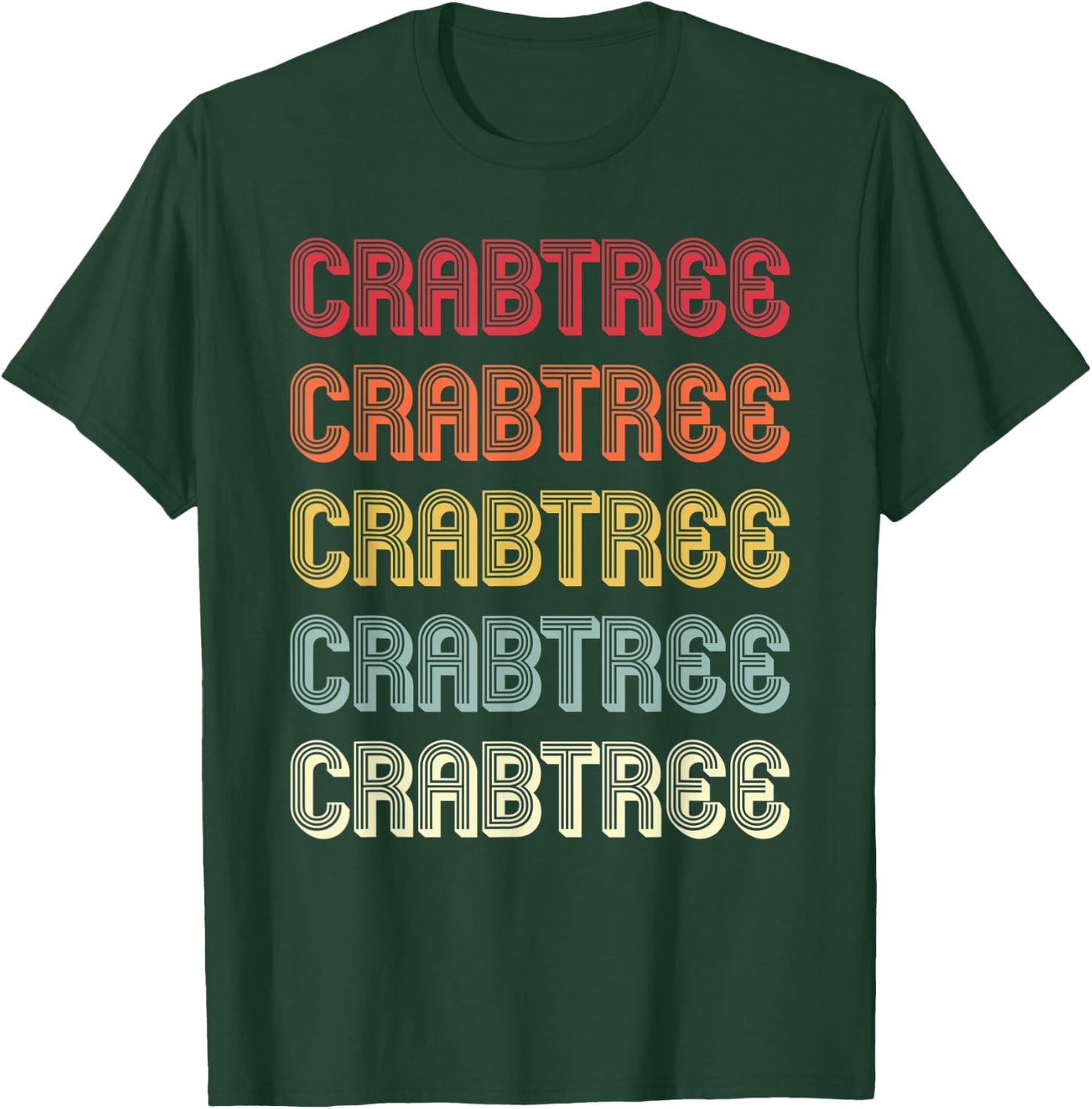 CRABTREE Gift Surname Funny Retro Vintage Birthday Reunion T-Shirt - T-Shirt | Forest