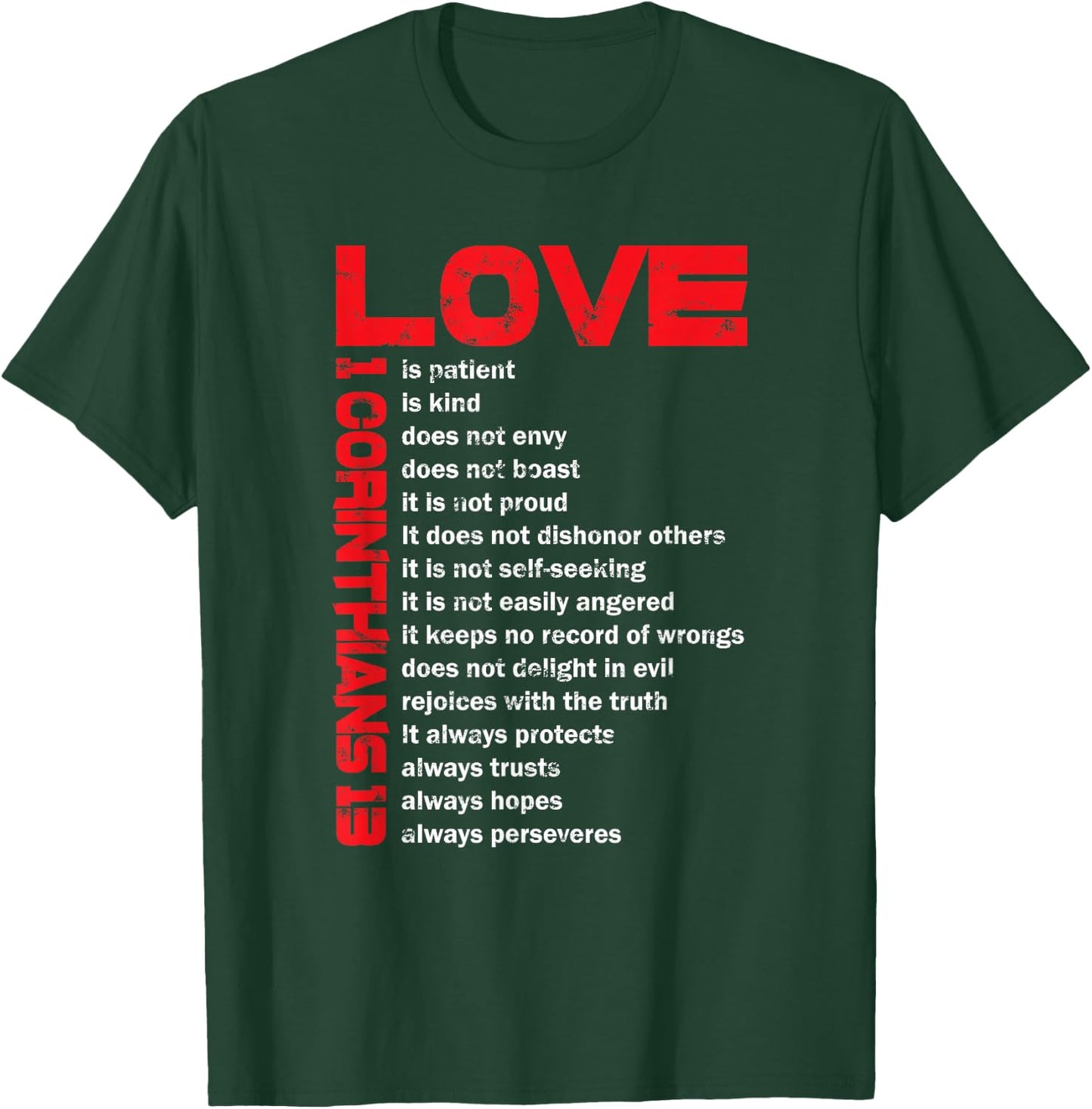 Love Is Patient 1 Corinthians 13 Gift Christian T-Shirt - T-Shirt | Forest