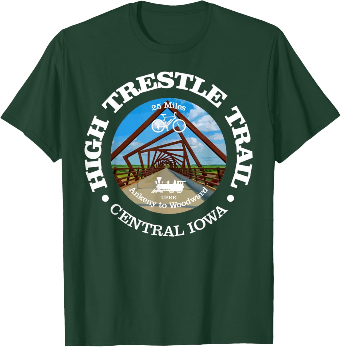 High Trestle Trail Funny Cycling High Trestle Iowa T-Shirt - T-Shirt | Forest