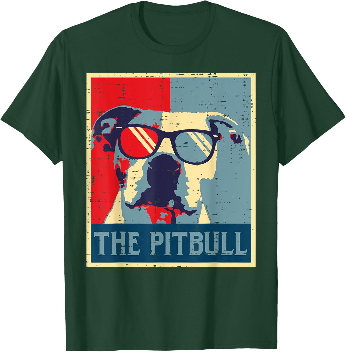 The Pitbull Retro Poster Vintage Pittie Dog Lover Owner Gift Women Kids T-Shirt - T-Shirt | Forest