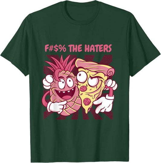 Fuck The Haters Healthy Fruits Pineapple T-Shirt - T-Shirt | Forest